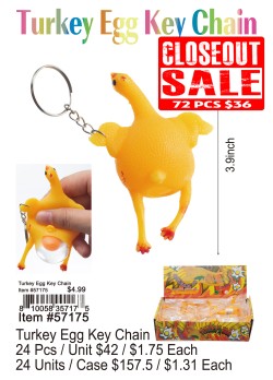 Turkey Egg Keychain